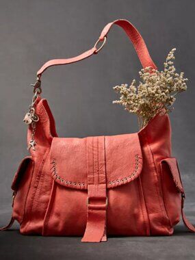 We the Free Distressed Leather Hobo Bag